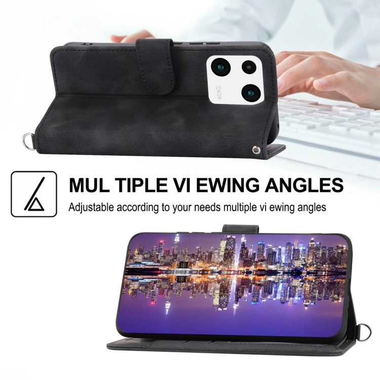 For Xiaomi 13 Skin-feel Flowers Embossed Wallet Leather Phone Case