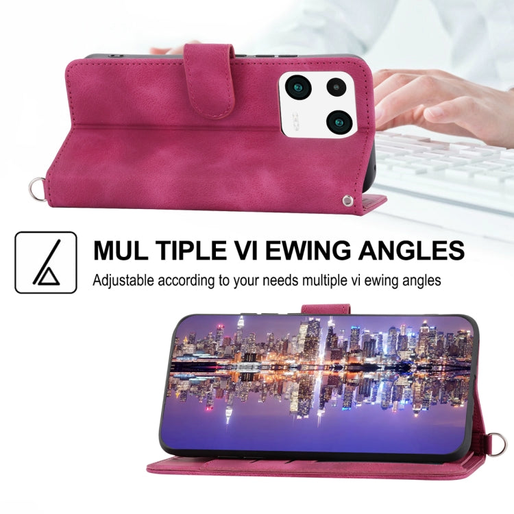 For Xiaomi 13 Skin-feel Flowers Embossed Wallet Leather Phone Case