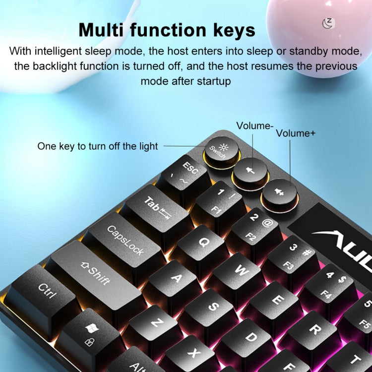 AULA F3061 Wired Mini RGB Backlit Mechanical Keyboard