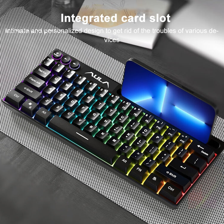 AULA F3061 Wired Mini RGB Backlit Mechanical Keyboard