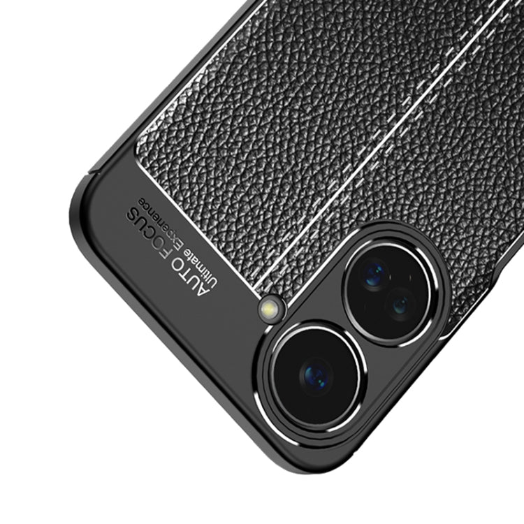 For vivo X90 Litchi Texture Shockproof TPU Phone Case