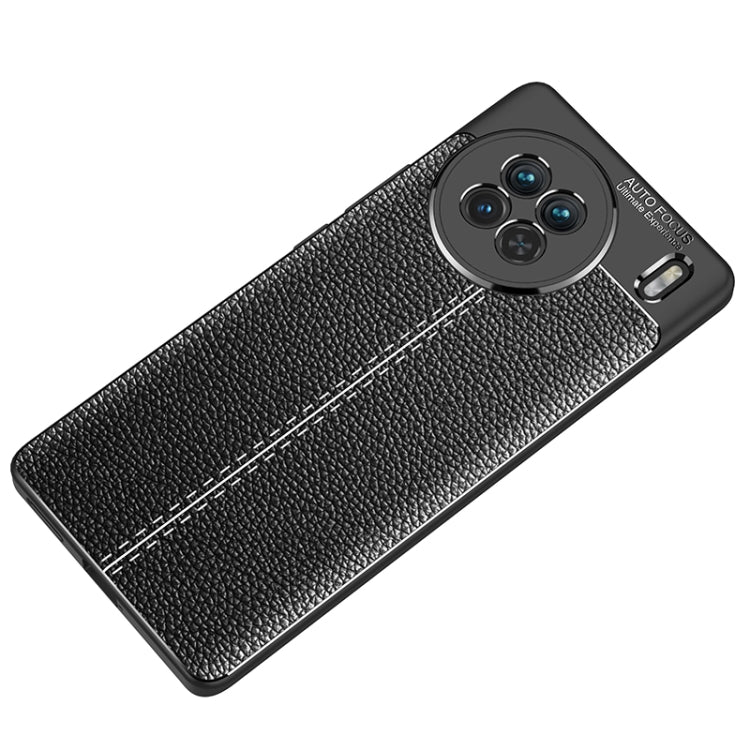 For vivo X90 Pro+ Litchi Texture Shockproof TPU Phone Case