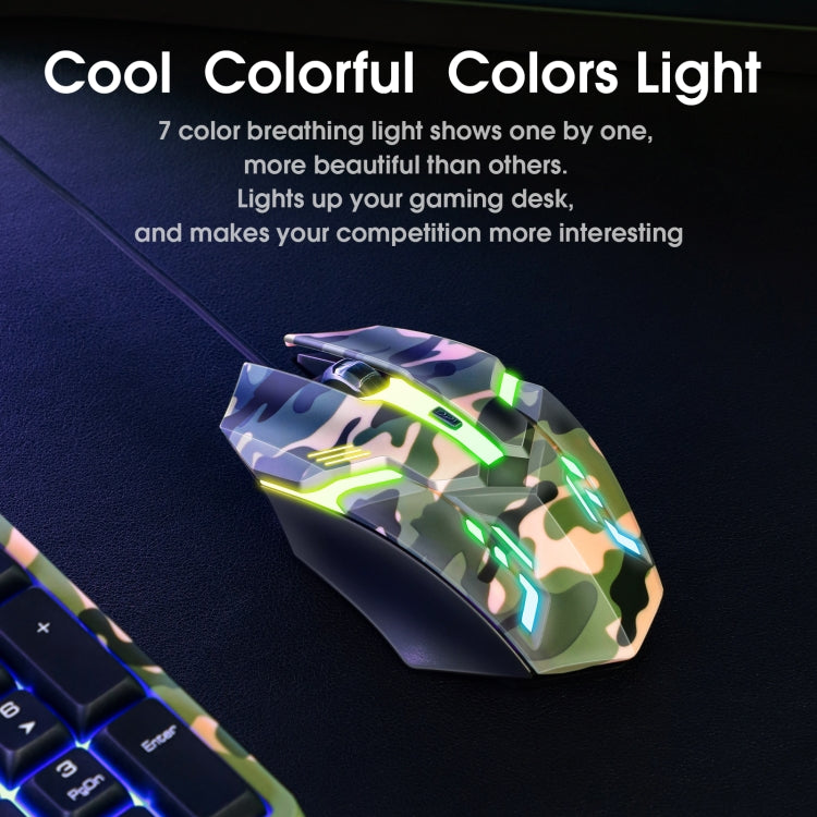 ONIKUMA K8 RGB Light Wired Gaming Headphones Keyboard Mouse Set
