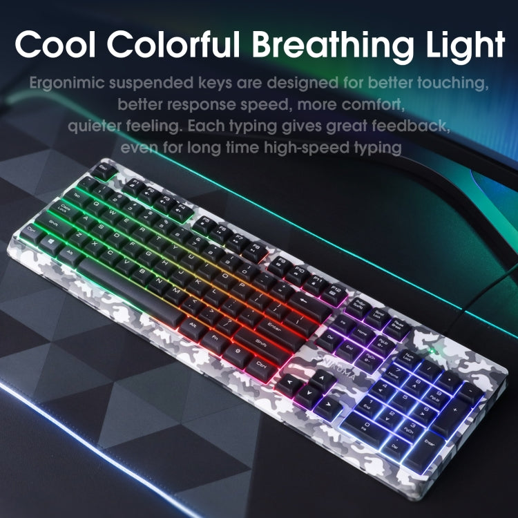 ONIKUMA K8 RGB Light Wired Gaming Headphones Keyboard Mouse Set