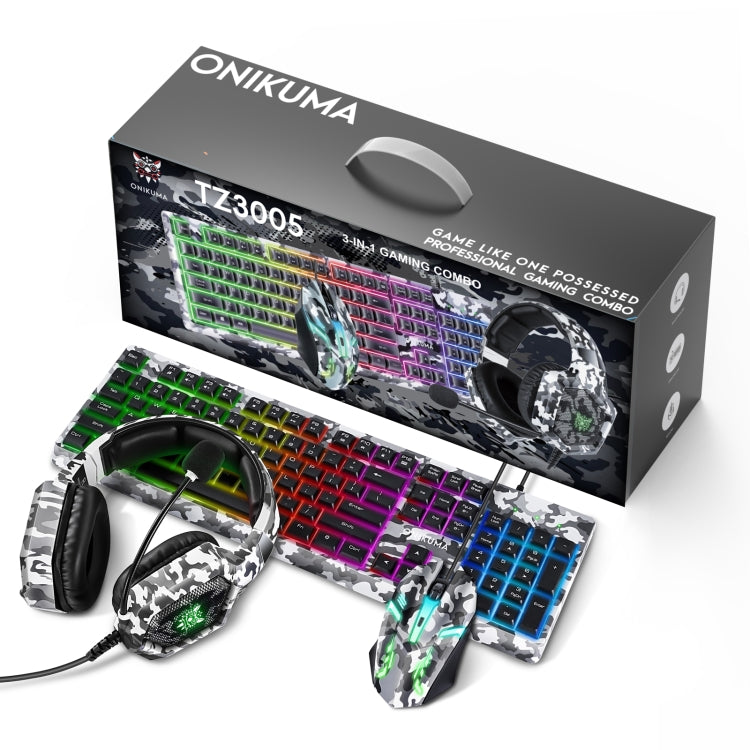 ONIKUMA K8 RGB Light Wired Gaming Headphones Keyboard Mouse Set