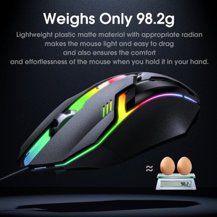 ONIKUMA K16 5 in 1 RGB Magic Light Effect Wired Keyboard Mouse Pad Headphone Holder Set(Black)