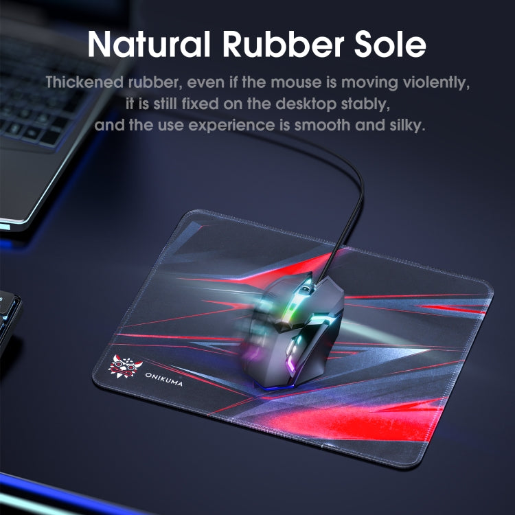 ONIKUMA K16 5 in 1 RGB Magic Light Effect Wired Keyboard Mouse Pad Headphone Holder Set(Black)