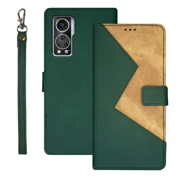 For ZTE Axon 30S idewei Two-color Splicing Leather Phone Case