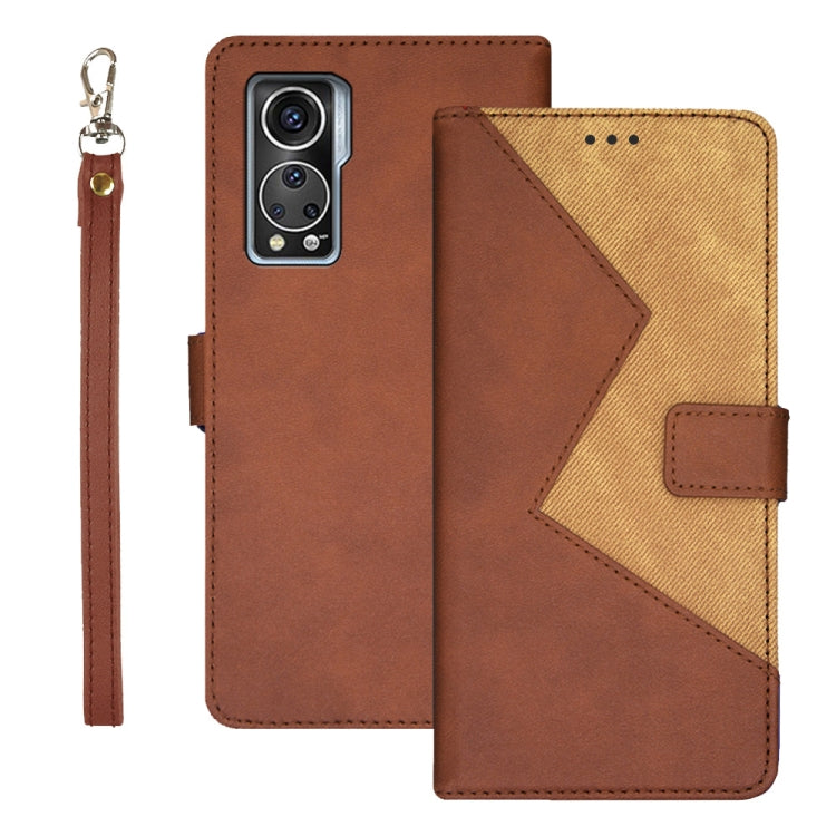 For ZTE Axon 30S idewei Two-color Splicing Leather Phone Case