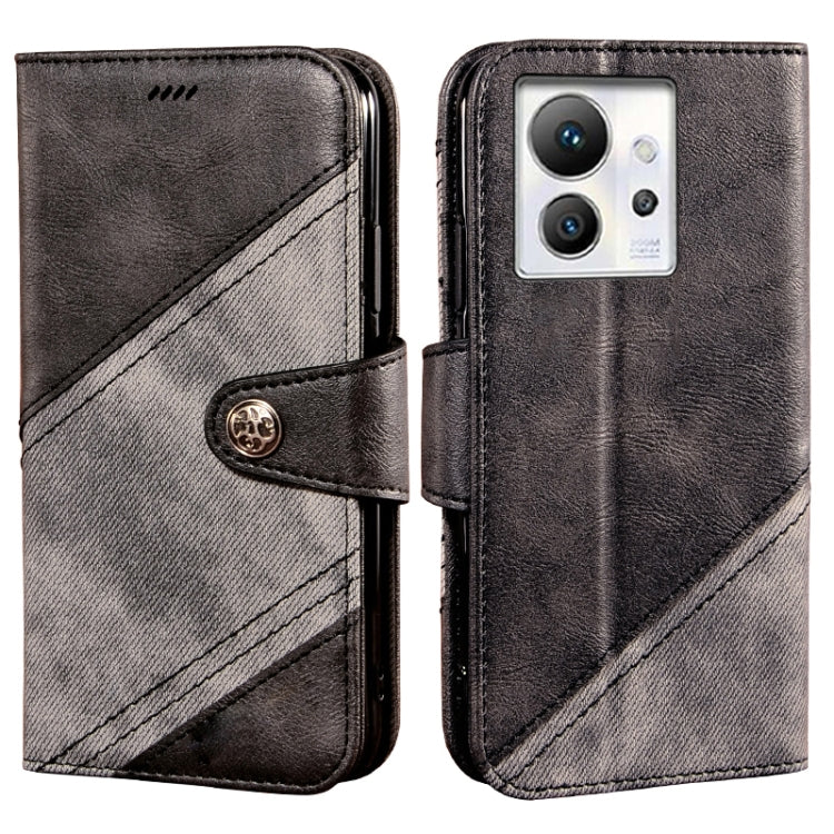 For Infinix Zero Ultra 5G idewei Color Contrast Retro Texture Leather Phone Case