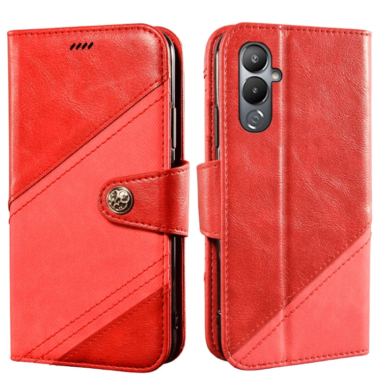 For Tecno Pova 4 idewei Color Contrast Retro Texture Leather Phone Case