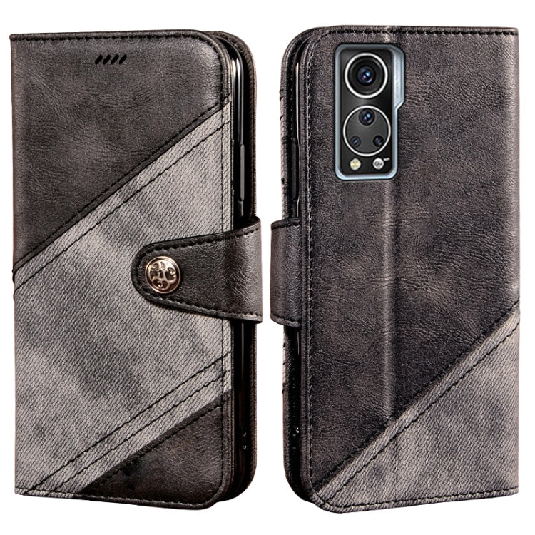 For ZTE Axon 30S idewei Color Contrast Retro Texture Leather Phone Case