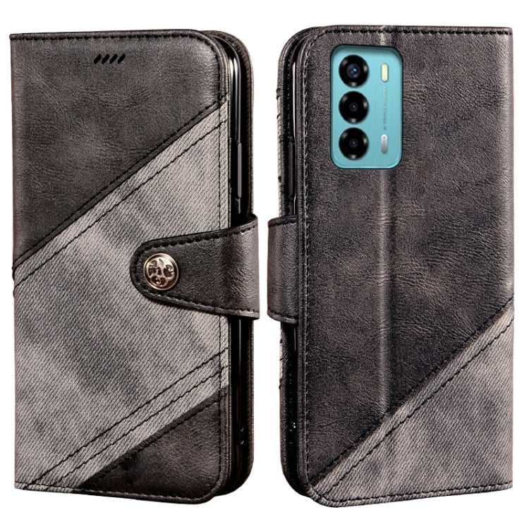 For ZTE Blade A72 4G idewei Color Contrast Retro Texture Leather Phone Case