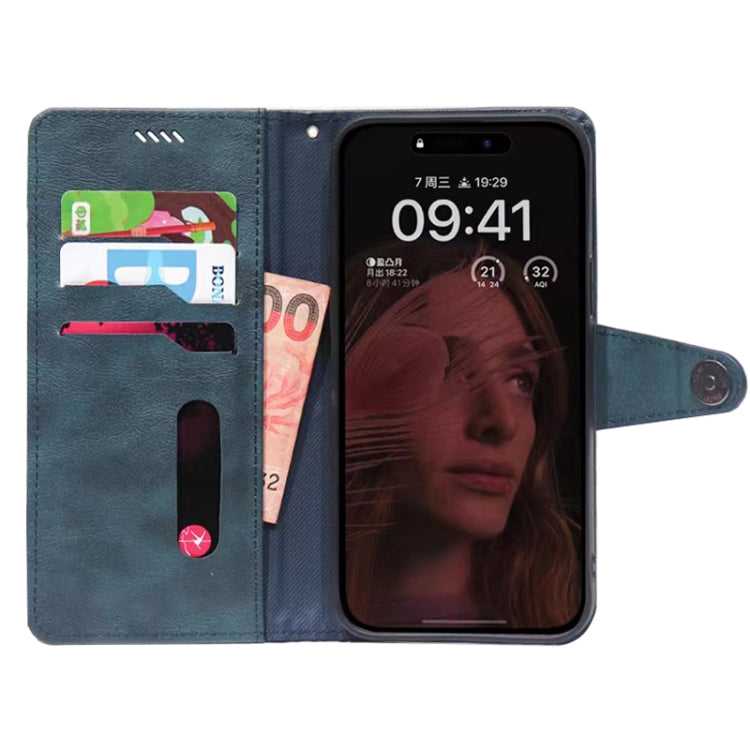 For ZTE Blade A72 4G idewei Color Contrast Retro Texture Leather Phone Case