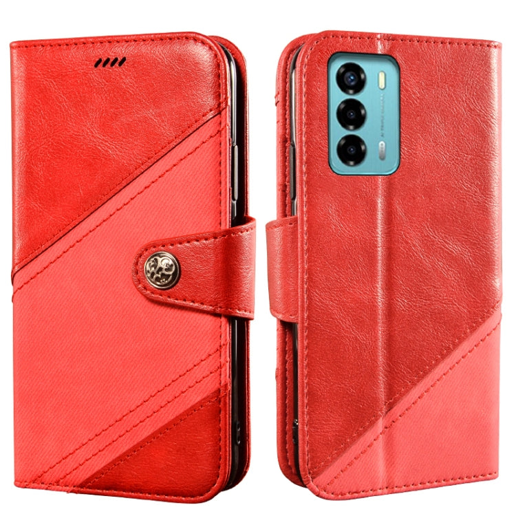 For ZTE Blade A72 4G idewei Color Contrast Retro Texture Leather Phone Case
