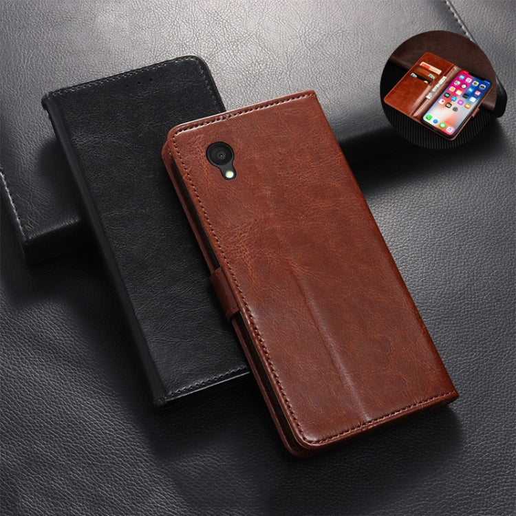 For Alcatel 1 Ultra idewei Crazy Horse Texture Leather Phone Case