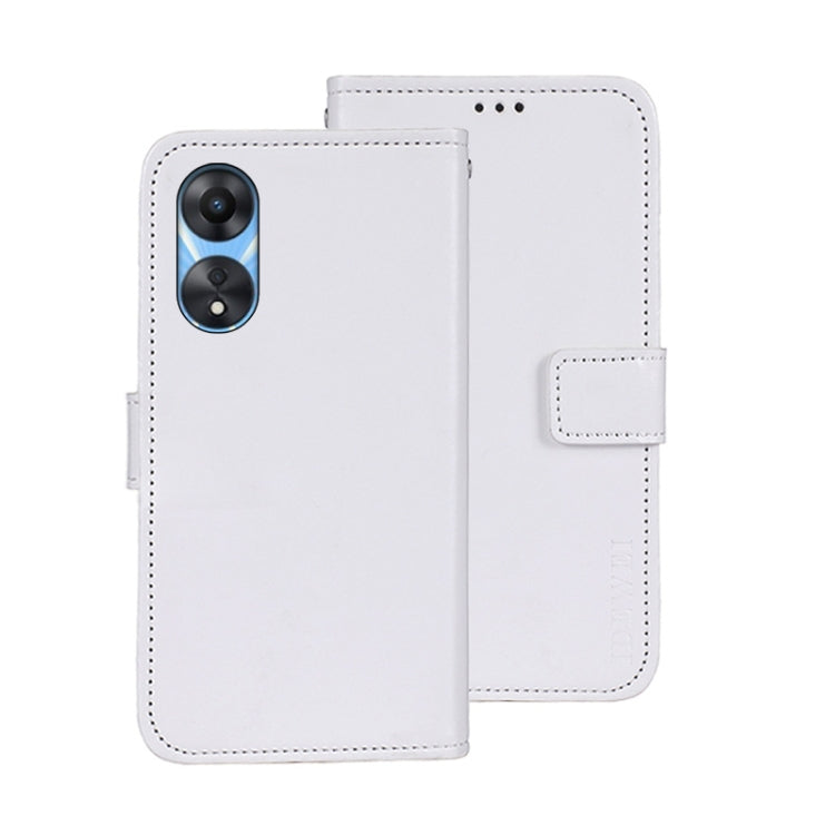 For OPPO A58 5G idewei Crazy Horse Texture Leather Phone Case