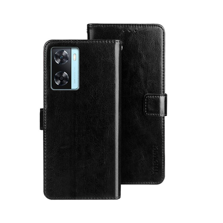 For OPPO A77s idewei Crazy Horse Texture Leather Phone Case