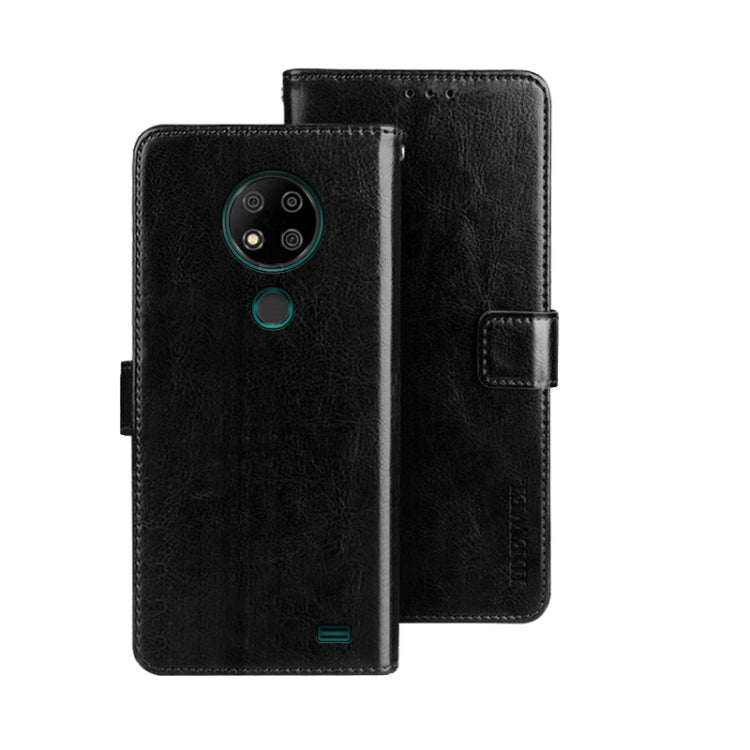 For Oukitel C19 Pro idewei Crazy Horse Texture Leather Phone Case