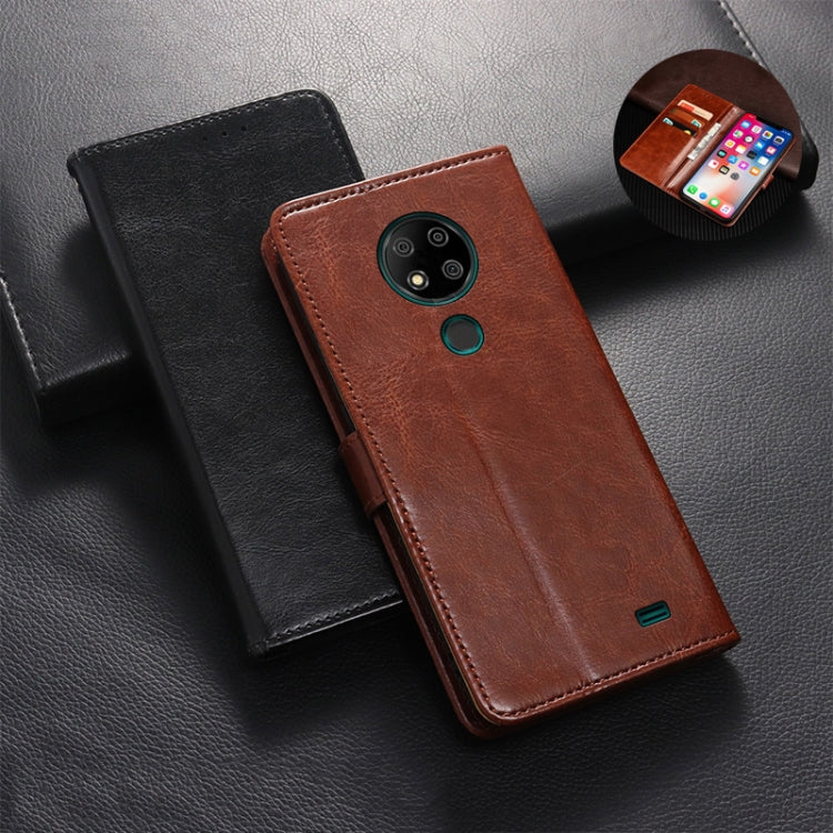 For Oukitel C19 Pro idewei Crazy Horse Texture Leather Phone Case