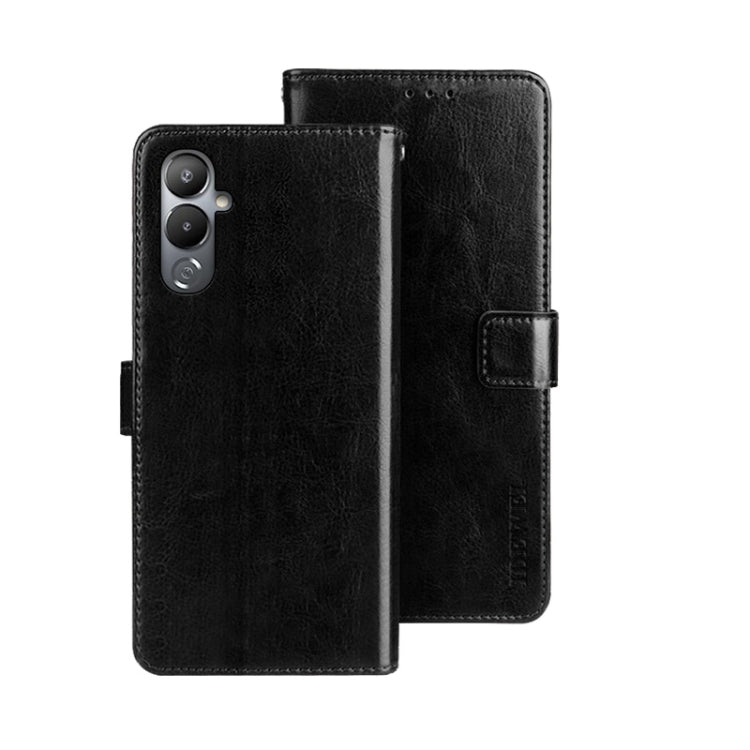 For Tecno Pova 4 idewei Crazy Horse Texture Leather Phone Case