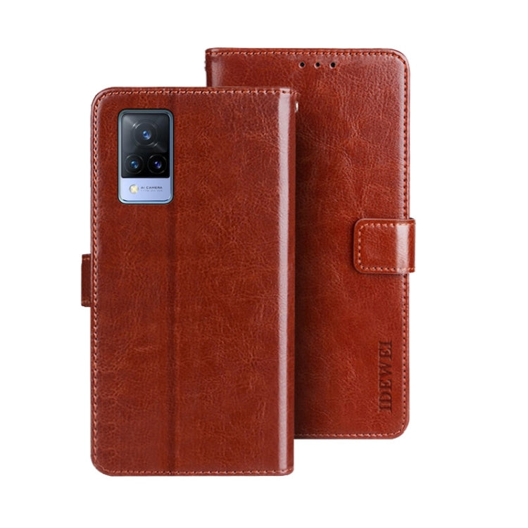 For vivo V21s idewei Crazy Horse Texture Leather Phone Case