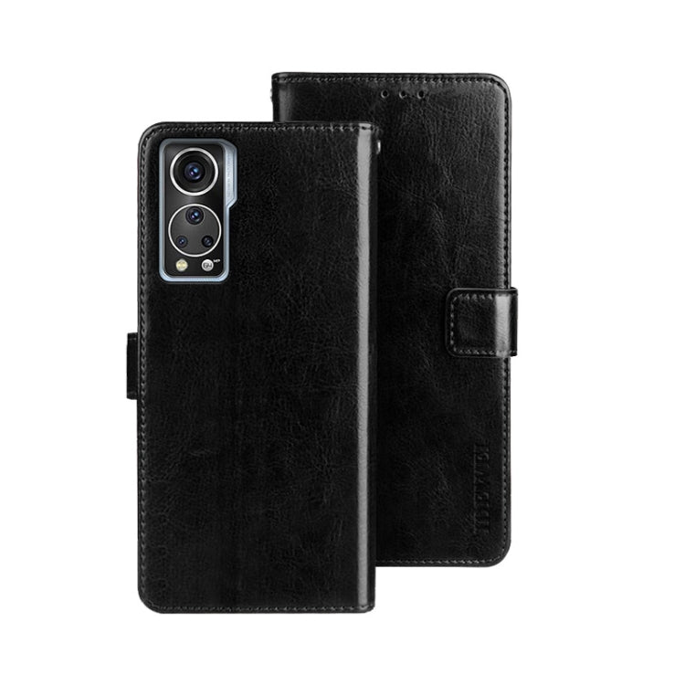 For ZTE Axon 30S idewei Crazy Horse Texture Leather Phone Case