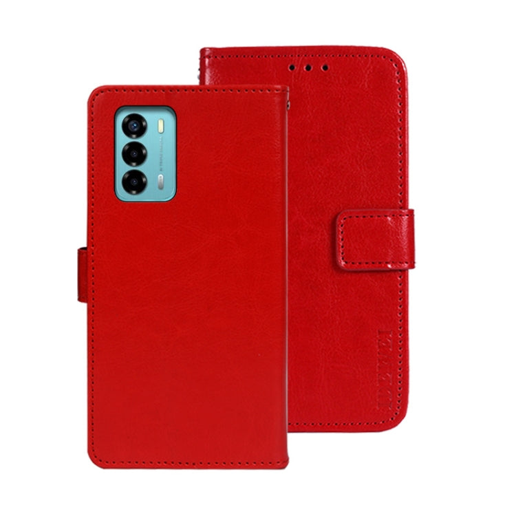 For ZTE Blade A72 4G idewei Crazy Horse Texture Leather Phone Case