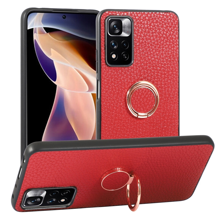 For Xiaomi Redmi Note 11 Pro Global Litchi Texture Magnetic Shockproof Protective Phone Case
