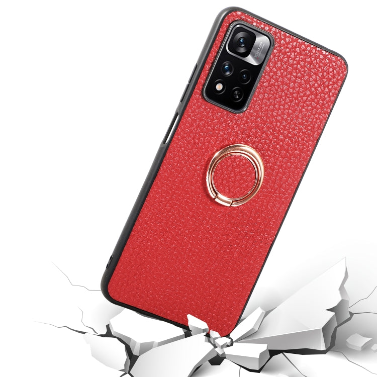For Xiaomi Redmi Note 11 Pro Global Litchi Texture Magnetic Shockproof Protective Phone Case