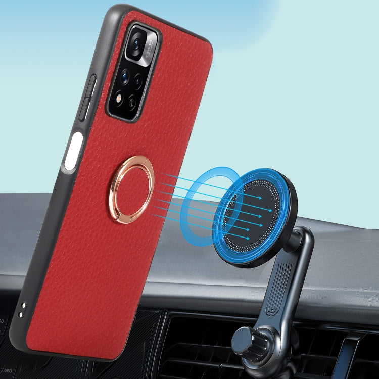 For Xiaomi Redmi Note 11 Pro Global Litchi Texture Magnetic Shockproof Protective Phone Case