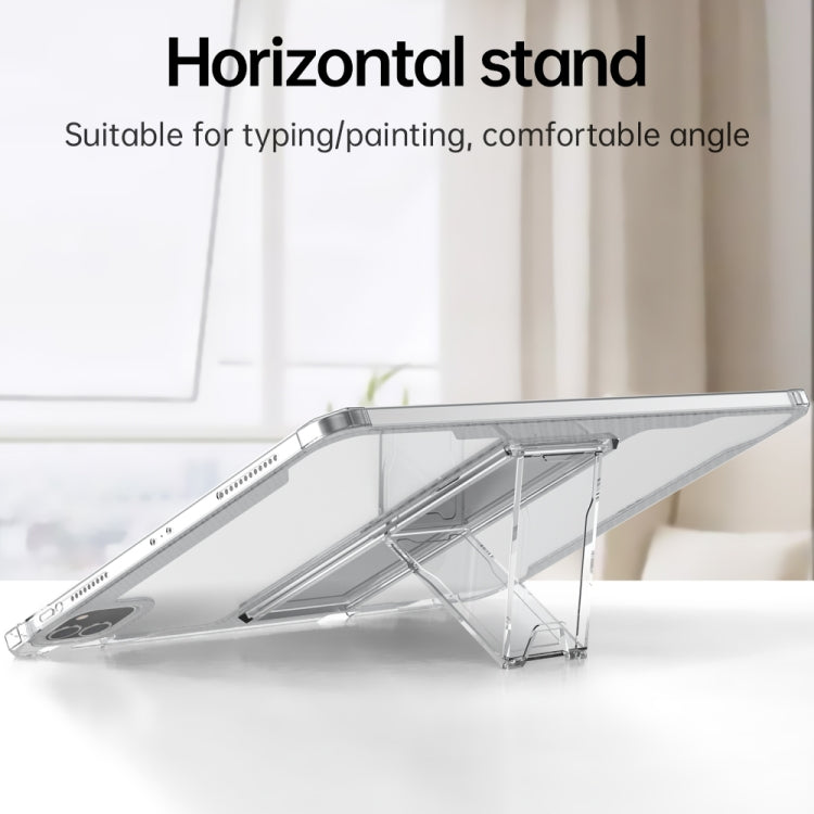 For iPad Pro 12.9 inch TPU + PC Airbag Full Coverage Shockproof Protective Tablet Case with Pen Slots(Transparent)