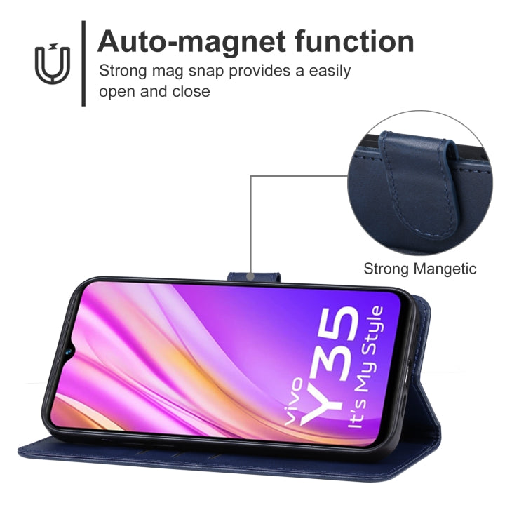 For vivo Y35 5G Leather Phone Case