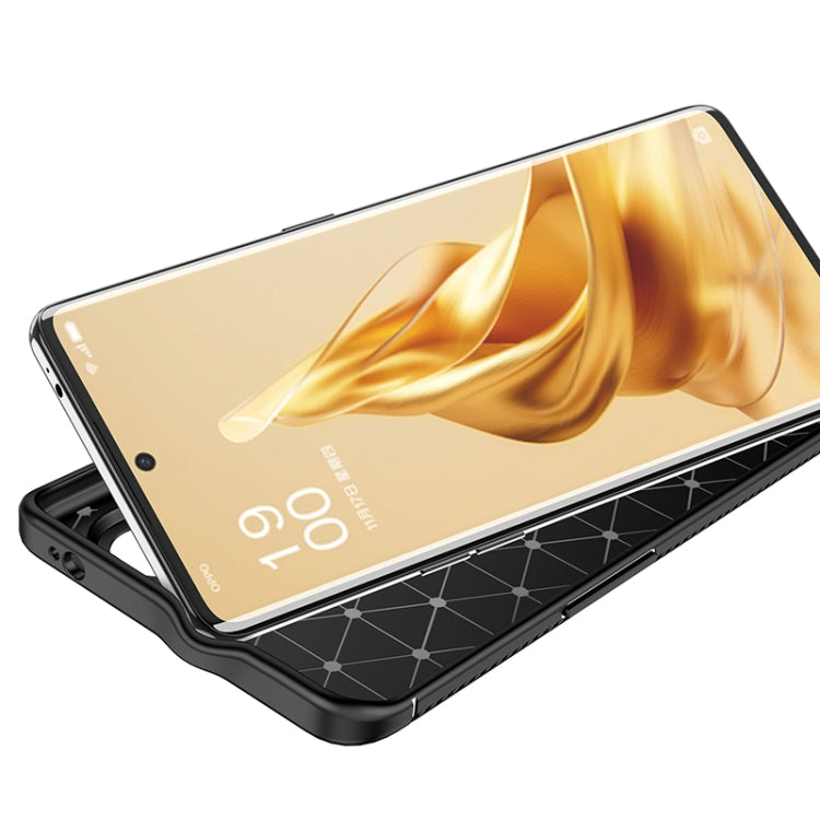 For OPPO Reno9 / Reno9 Pro Carbon Fiber Texture Shockproof TPU Phone Case(Black)