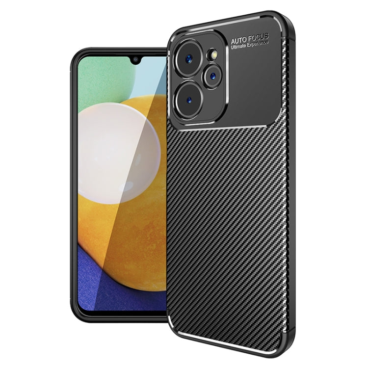 For Realme 10 5G / 9i 5G Carbon Fiber Texture Shockproof TPU Phone Case(Black)