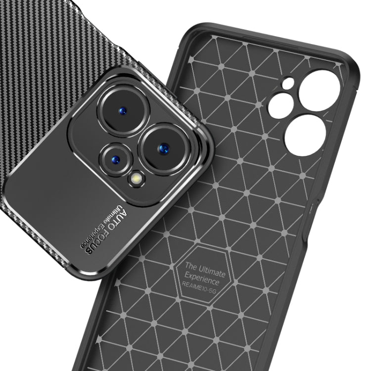 For Realme 10 5G / 9i 5G Carbon Fiber Texture Shockproof TPU Phone Case(Black)