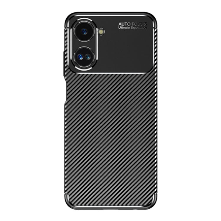For Realme 10 Pro Carbon Fiber Texture Shockproof TPU Phone Case(Black)