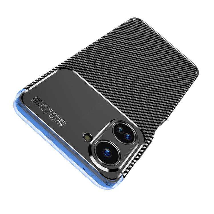 For Realme 10 Pro Carbon Fiber Texture Shockproof TPU Phone Case(Black)