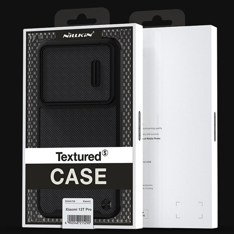 For Xiaomi 12T Pro NILLKIN 3D Textured Camshield PC + TPU Phone Case