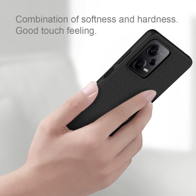 For Xiaomi Redmi Note 12 Pro 5G China NILLKIN Shockproof TPU + PC Textured Phone Case(Black)