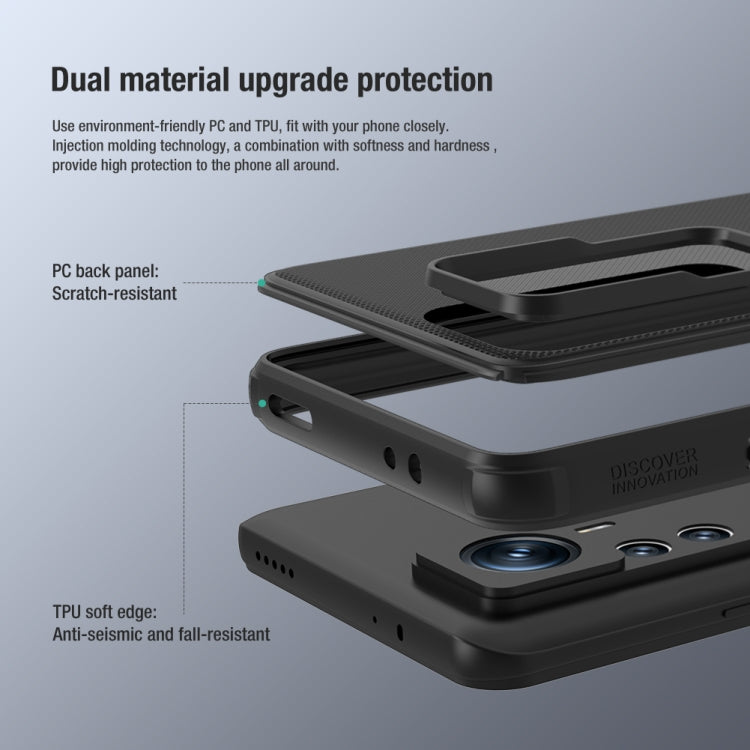 For Xiaomi 12T Pro NILLKIN Frosted Shield Pro PC + TPU Phone Case