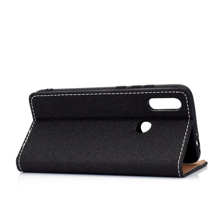 For Xiaomi Redmi 7 Solid Color Frosted Magnetic Horizontal Flip Leather Case with Card Slots & Holder