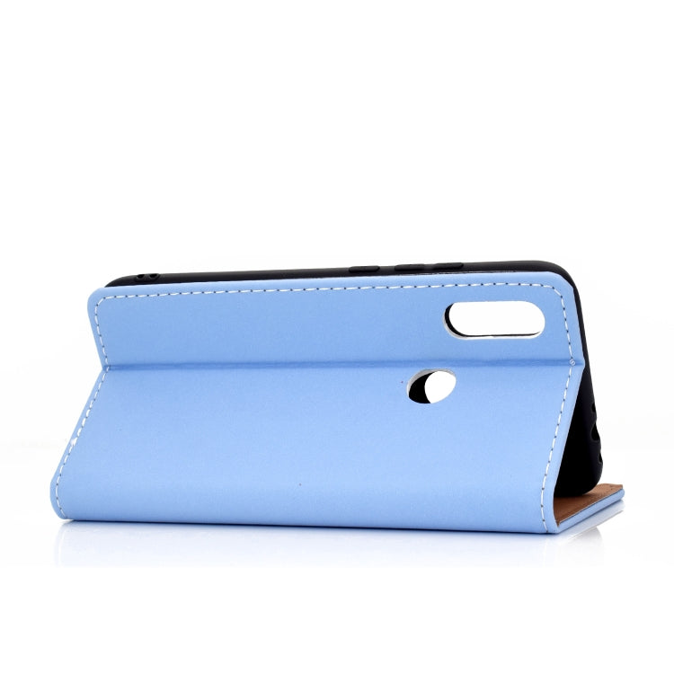 For Xiaomi Redmi 7 Solid Color Frosted Magnetic Horizontal Flip Leather Case with Card Slots & Holder