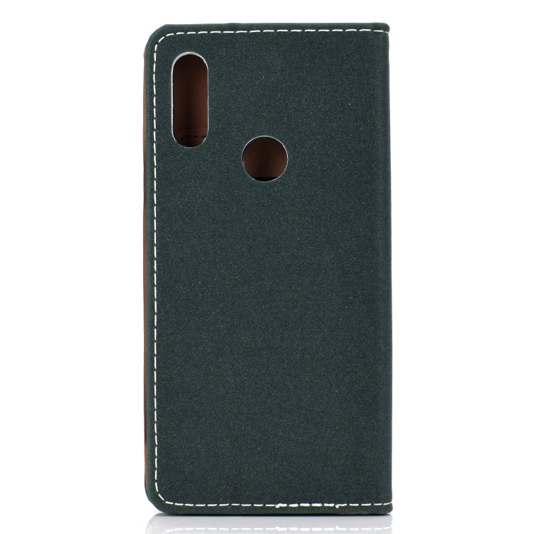 For Xiaomi Redmi 7 Solid Color Frosted Magnetic Horizontal Flip Leather Case with Card Slots & Holder