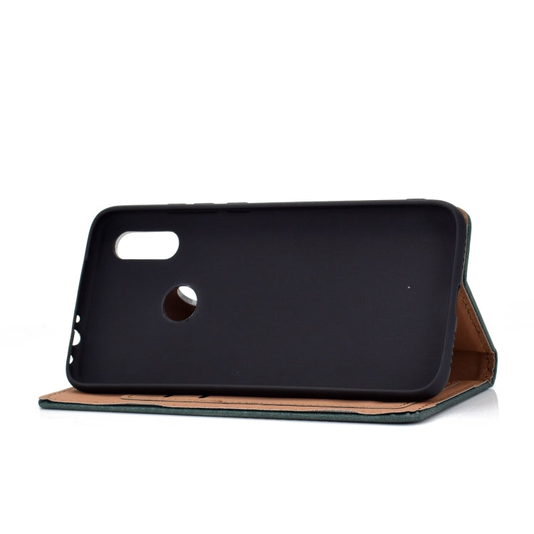 For Xiaomi Redmi 7 Solid Color Frosted Magnetic Horizontal Flip Leather Case with Card Slots & Holder