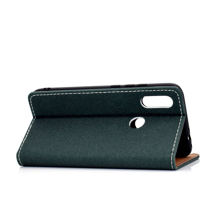 For Xiaomi Redmi 7 Solid Color Frosted Magnetic Horizontal Flip Leather Case with Card Slots & Holder