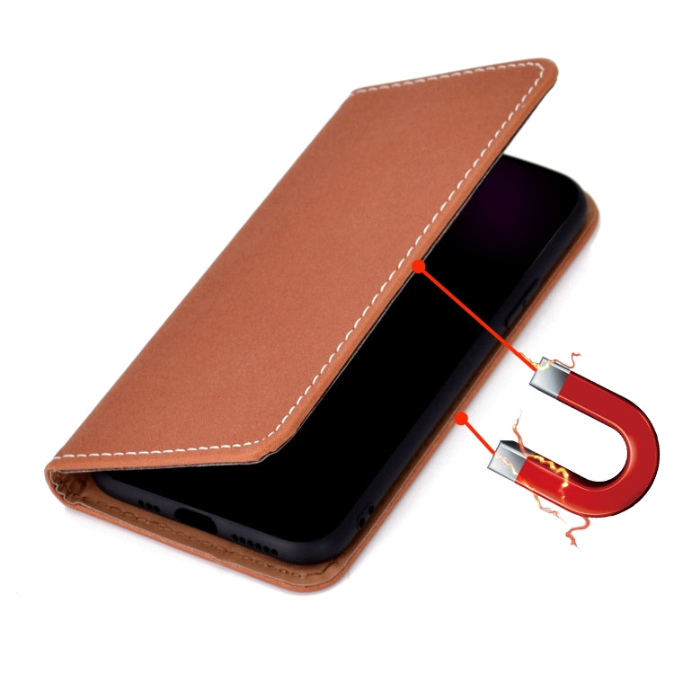 For Xiaomi Redmi 7 Solid Color Frosted Magnetic Horizontal Flip Leather Case with Card Slots & Holder