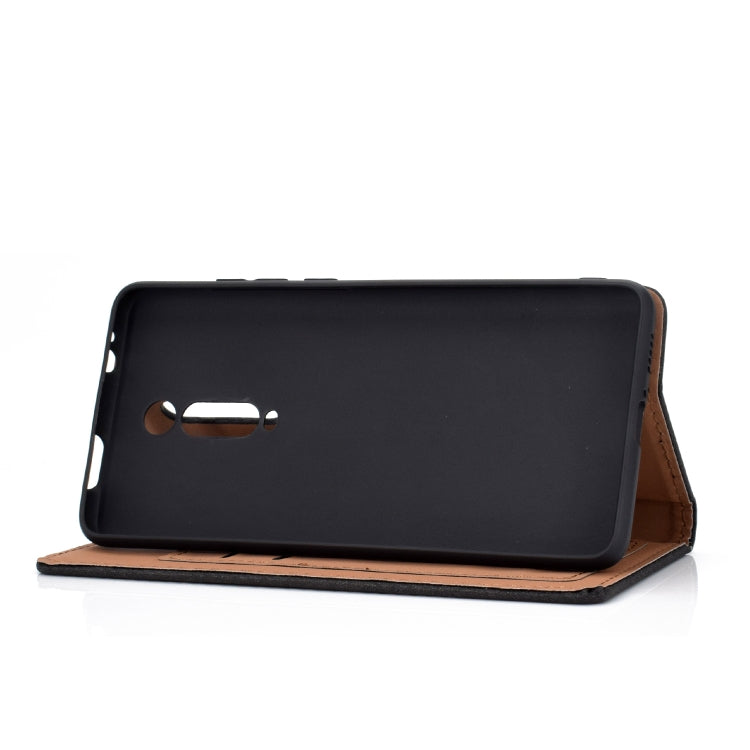 For Xiaomi Redmi K20 Solid Color Frosted Magnetic Horizontal Flip Leather Case with Card Slots & Holder