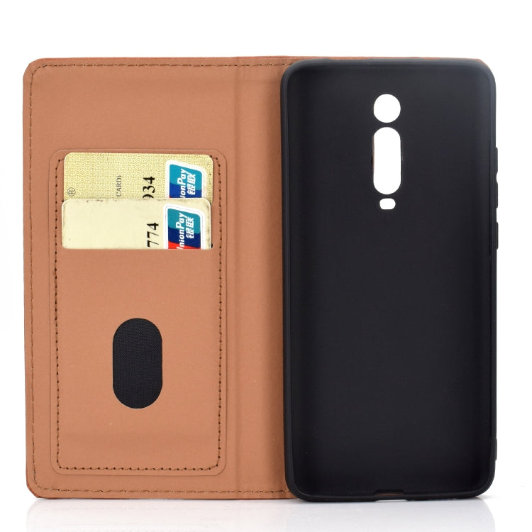 For Xiaomi Redmi K20 Solid Color Frosted Magnetic Horizontal Flip Leather Case with Card Slots & Holder