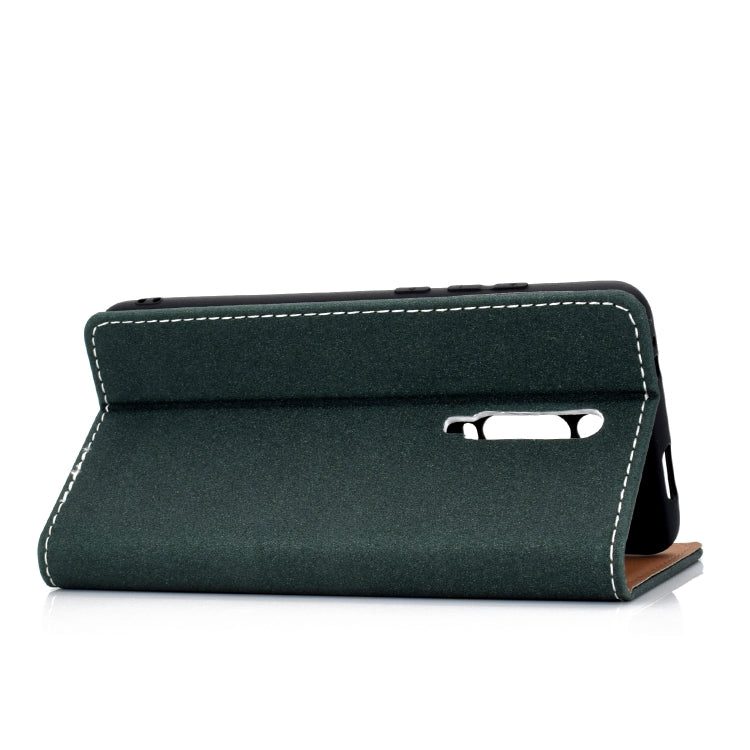 For Xiaomi Redmi K20 Solid Color Frosted Magnetic Horizontal Flip Leather Case with Card Slots & Holder